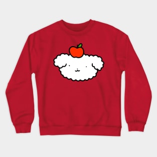 Apple Fluffy Dog Head Crewneck Sweatshirt